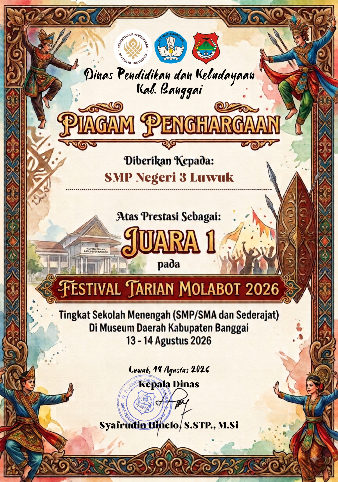 Juara 1 Festival Tarian Molabot 2026